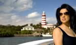 Hopetown lighthouse on sailing vacation in the Abacos, The Bahamas